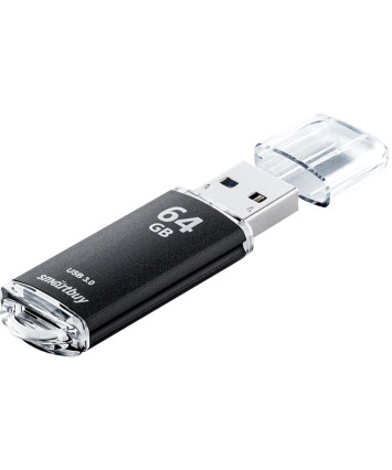 Флеш накопитель 64Gb USB 2.0 Smartbuy V-Cut (SB64GBVC-K), черный Флеш накопитель 64Gb USB 2.0 Smartbuy V-Cut (SB64GBVC-K), черный