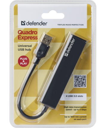 USB-концентратор Defender Quadro Express USB 3.0, 4 порта