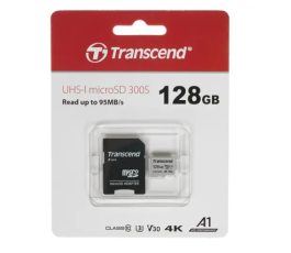 Карта памяти MicroSDXC UHS-I U3 Card 128Gb Transcend Class10 ( с адаптером)