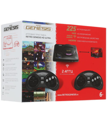 Игровая консоль Retro Genesis HD Ultra + 225 игр