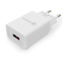 Универсальное СЗУ Cablexpert MP3A-PC-16 (1 USB, 3А), QC 3.0, белый