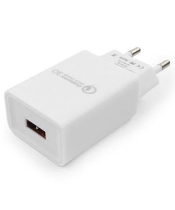 Универсальное СЗУ Cablexpert MP3A-PC-16 (1 USB, 3А), QC 3.0, белый
