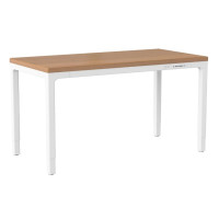 Cтол компьтерный Cactus CS-ET-WWD, столешница МДФ белый дуб молочный каркас, белый 160x75x80см