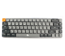Клавиатура беспроводная механическая Gembird KBW-7, Bluetooth, 2.4 ГГц, серый