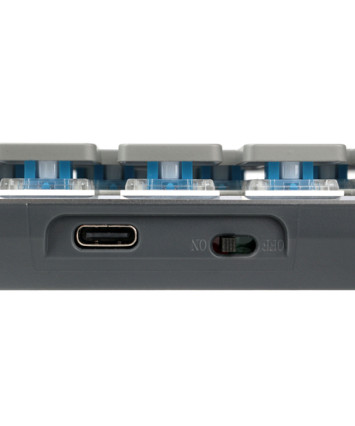 Клавиатура беспроводная механическая Gembird KBW-7, Bluetooth, 2.4 ГГц, серый