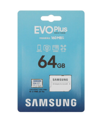 Карта памяти microSDXC UHS-I Card 64Gb Samsung EVO PLUS (MB-MC64SA/APC)