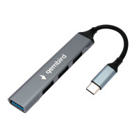 USB-концентратор Gembird UHB-C202 (3 порта USB 2.0, USB 3.0), кабель Type-C