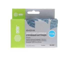 Картридж струйный Cactus CS-CZ133 №711 73мл, черный