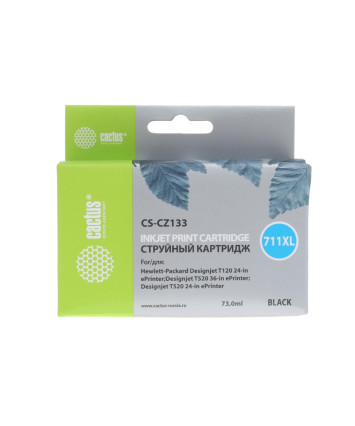 Картридж струйный Cactus CS-CZ133 №711 73мл, черный