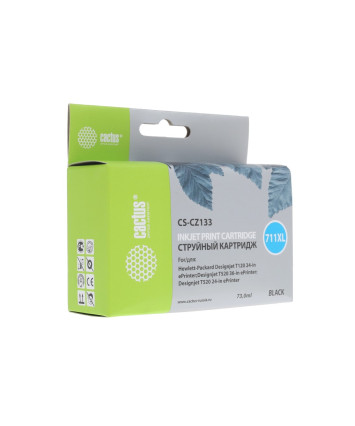 Картридж струйный Cactus CS-CZ133 №711 73мл, черный