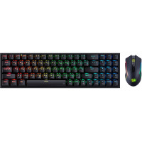Беспроводной игровой набор, клавиатура + мышь Redragon S136, RGB, BT+2.4G, черный