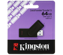 Флеш накопитель 64Gb USB 3.2 Kingston DataTraveler Exodia S