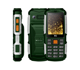 Мобильный телефон BQ-2430 Tank Power Green-Silver Dual SIM