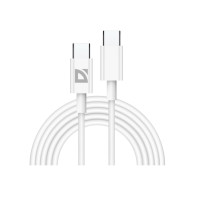 Кабель Type-C - Type-C Defender F182, белый, 2м, 2.1А, 60Вт