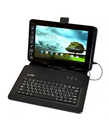 Чехол + клавиатура универсальный для планшета 10,1" Black DeTech DTK-0110SUB