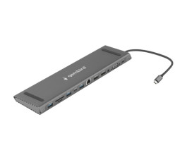 Док-станция Gembird UHB-D6 12в1: 2xUSB3.1, PD87, Jack3.5, SD/TF, 2xHDMI, RJ45, VGA, USB2.0, Type-C,