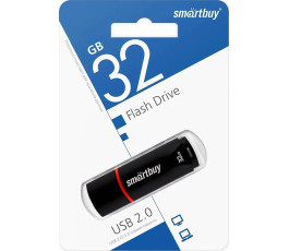 Флеш накопитель 32Gb USB 2.0 SmartBuy CROWN Black (SB32GBCRW-K)