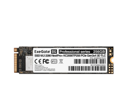 Накопитель SSD M.2 256Gb ExeGate NextPro+ KC2000TP256