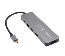 USB-концентратор Gembird UHB-D1 (3 порта USB 3.1, Type-C PD100W, HDMI) с доп. питанием (Type-C)