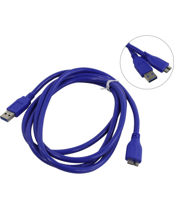 Кабель USB 3.0 A (M) - microUSB B (M), 1.8м, Smartbuy (K-750-100)