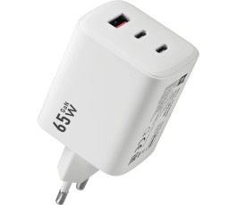 Универсальное СЗУ Defender UPA-105 (1 USB A + 2 Type-C, 65W), белый