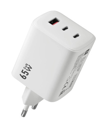 Универсальное СЗУ Defender UPA-105 (1 USB A + 2 Type-C, 65W), белый