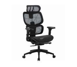 Кресло Cactus CS-MC555-BK черный, сетка, сподголов., крестов. пластик