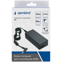 Адаптер питания  Gembird NPA-AC39, для ноутбуков HP, 19.5В/3.33А, 65Вт, штекер 4.5x3мм
