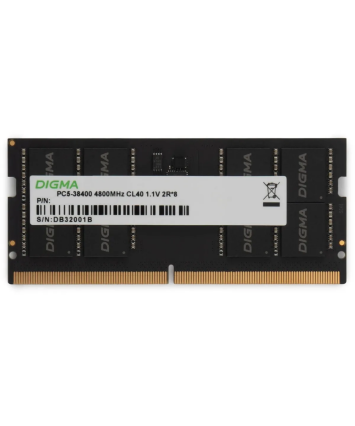 Модуль памяти SODIMM DDR5 8Gb PC38400 4800MHz Digma (DGMAS5480008S)