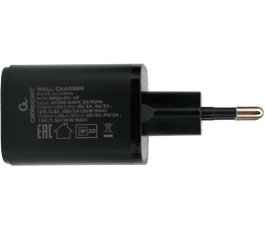 Универсальное СЗУ Cablexpert MP3A-PC-43 (30Вт, 1 USB, 1 Type-C 3А), QC4.0/PD, черный