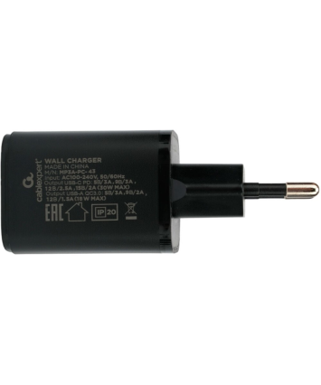 Универсальное СЗУ Cablexpert MP3A-PC-43 (30Вт, 1 USB, 1 Type-C 3А), QC4.0/PD, черный