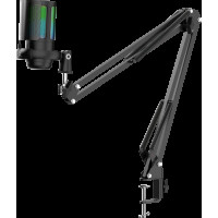 Игровой стрим микрофон Defender Space GMC 550 USB, RGB, стойка, провод 1.8 м