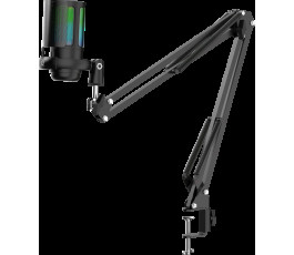 Игровой стрим микрофон Defender Space GMC 550 USB, RGB, стойка, провод 1.8 м