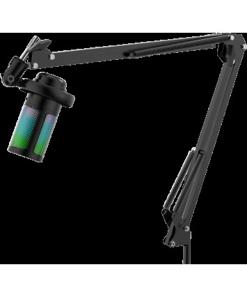 Игровой стрим микрофон Defender Space GMC 550 USB, RGB, стойка, провод 1.8 м