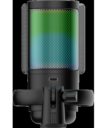 Игровой стрим микрофон Defender Space GMC 550 USB, RGB, стойка, провод 1.8 м