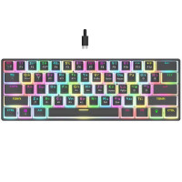 Клавиатура беспроводная механическая PANTEON T2 PRO BS, 60%, RGB, BT+2.4G, черный (91)