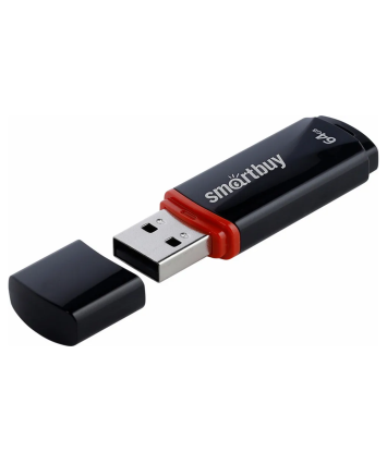 Флеш накопитель 64Gb USB 2.0 SmartBuy Crown (SB64GBCRW-K), черный Флеш накопитель 64Gb USB 2.0 SmartBuy Crown (SB64GBCRW-K), черный