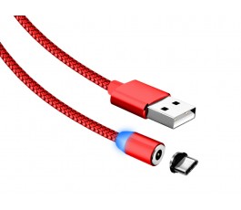 Кабель USB - Type-C Jet.A JA-DC36 (магнитный) 1м красный