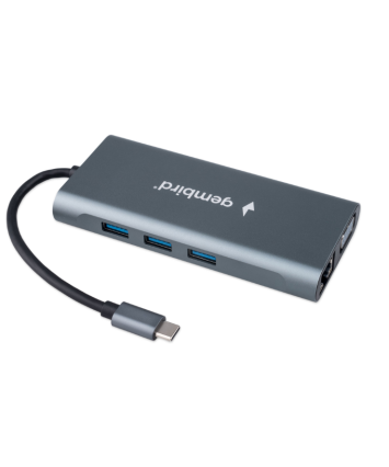 Док-станция Gembird UHB-D4 (3xUSB 3.1, Type-C PD87W, HDMI, SD/TF, RJ45, VGA, M.J. 3.5) Type-C