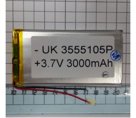 Батарея (аккумулятор) (Li-Pol 3.7В 3000мА·ч), (109*55*3 мм) UK 3555105P