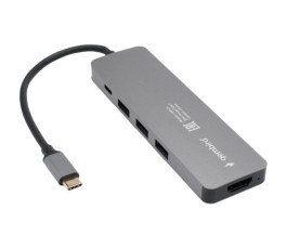 Док-станция Gembird UHB-D5 (3xUSB 3.1, Type-C PD87W, HDMI, SD/TF, RJ45, VGA, M.J. 3.5  ) Type-C
