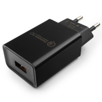 Универсальное СЗУ Cablexpert MP3A-PC-17 (18Вт, 1 USB, 3А), QC 3.0, черный