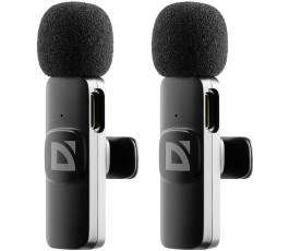 Беспроводной петличный микрофон Defender Talky-138, (комплект 2 шт.)