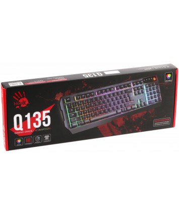 Клавиатура игровая с подсветкой A4Tech Bloody Q135 Neon USB Black