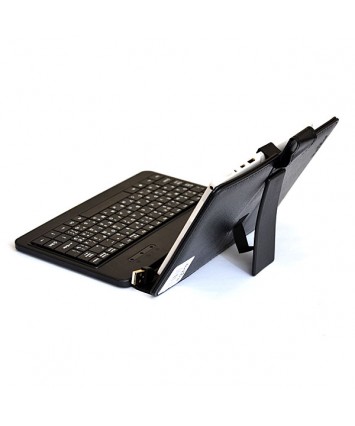 Чехол + клавиатура универсальный для планшета 9.7" Black DeTech DTK-01097MUB