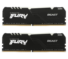 Комплект модулей памяти DDR4 2x8Gb PC4-28800 3600MHz Kingston FURY Beast RGB (KF436C17BBAK2/16)