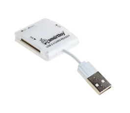 Картридер внешний Smartbuy 713 , USB 2.0, белый