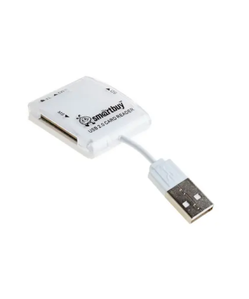 Картридер внешний Smartbuy 713 , USB 2.0, белый