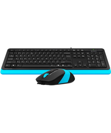 Комплект клавиатура+мышь A4Tech FStyler F1010 черный/синий