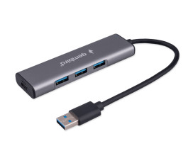 USB-концентратор Gembird UHB-U3P7-01 (7 портов USB 3.1) с доп. питанием (Type-C), кабель USB